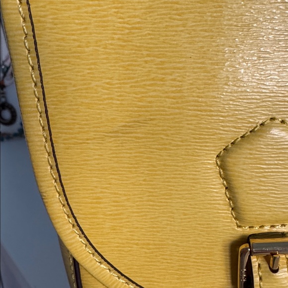 Lauren Ralph Lauren Yellow Leather Crossbody Messenger Bag - Picture 12 of 12